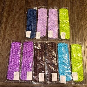 NEW 10 x 1.5” Crochet Headbands Baby Child Girl Holiday Summer Navy Purple Brown